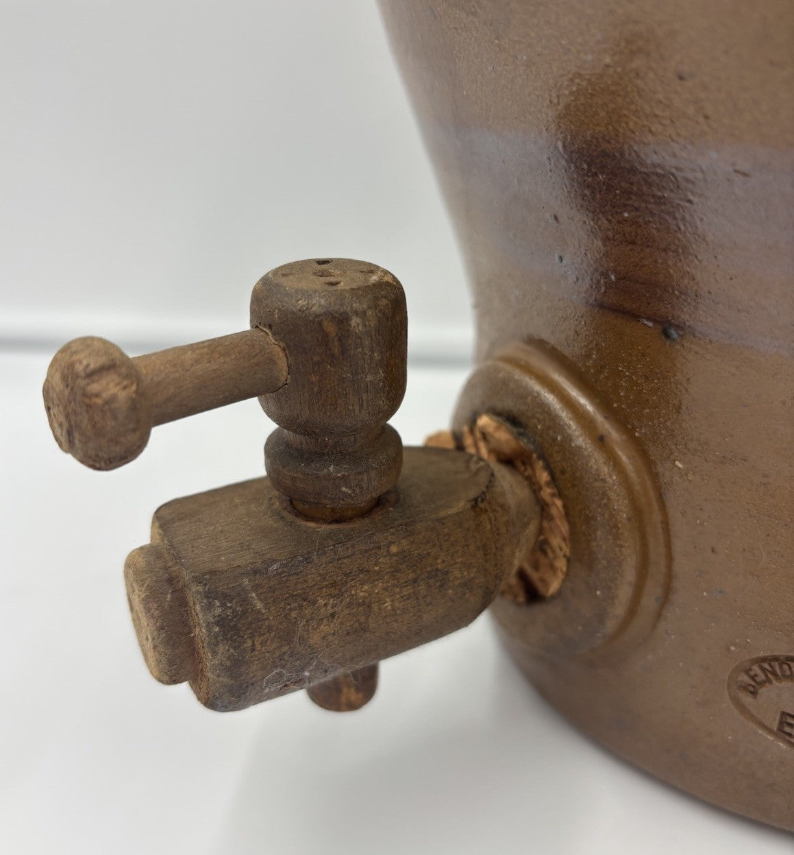 Bendigo Pottery Australian Stoneware Drink Dispenser Jug Tap Epsom 1980 34cm
