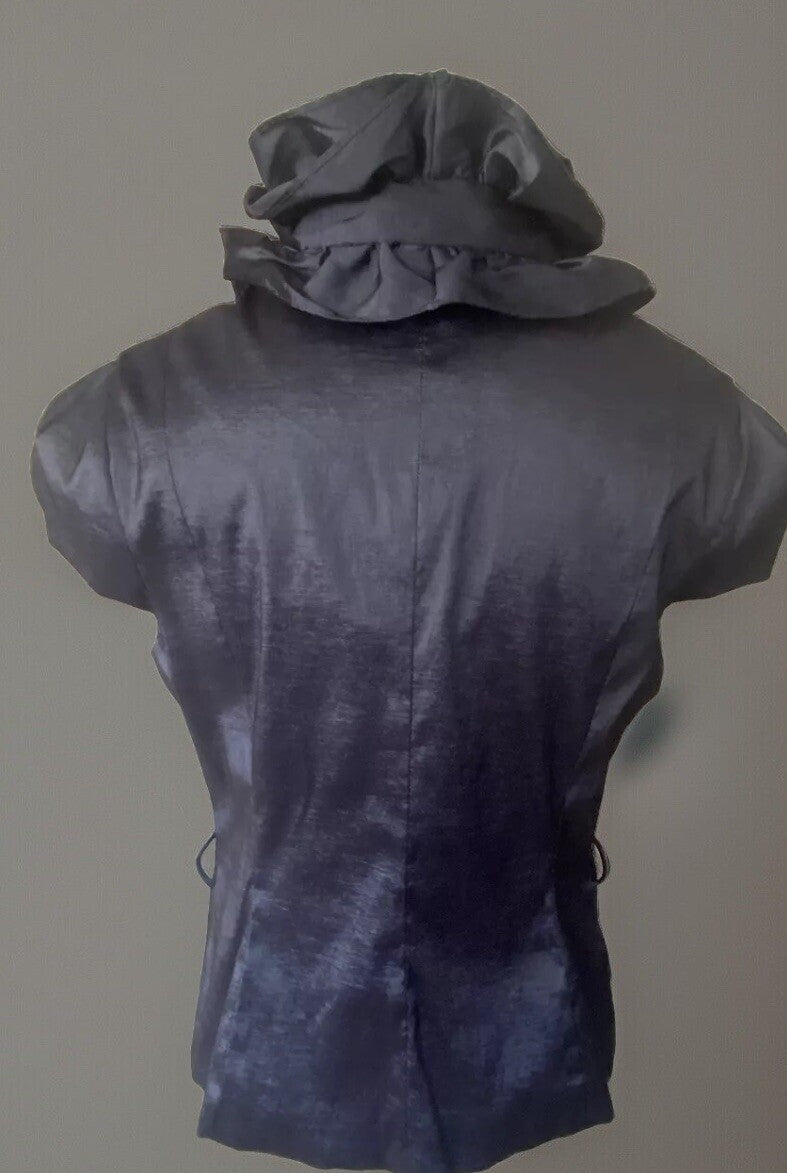 Anthea Crawford Steel Blue Blouse Women’s Size 8 Formal Evening Top