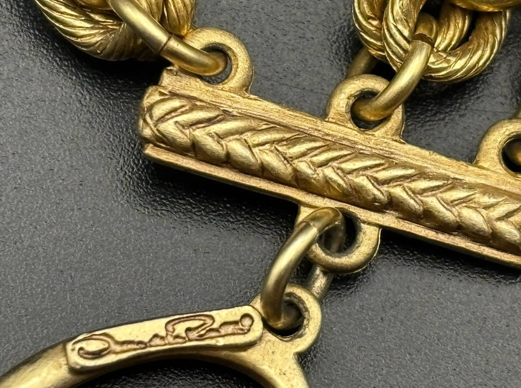 Rare Vintage Oscar De La Renta Multi Chain Bracelet Gold Tone Runway Statement
