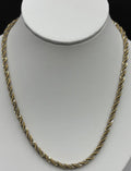 Vintage Monet Two Tone Rope Chain Choker –Signed Gold & Silver Tone Necklace