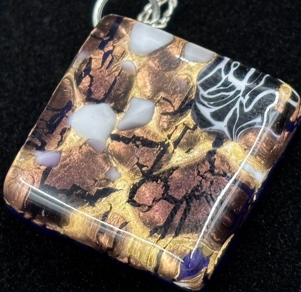 Vetro Murano art glass made in Italy Pendant Earrings Incl 925 Necklace
