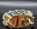 Vitaly Clear Link Chain Bracelet Gold Tone Stainless Steel Boxed 20cm