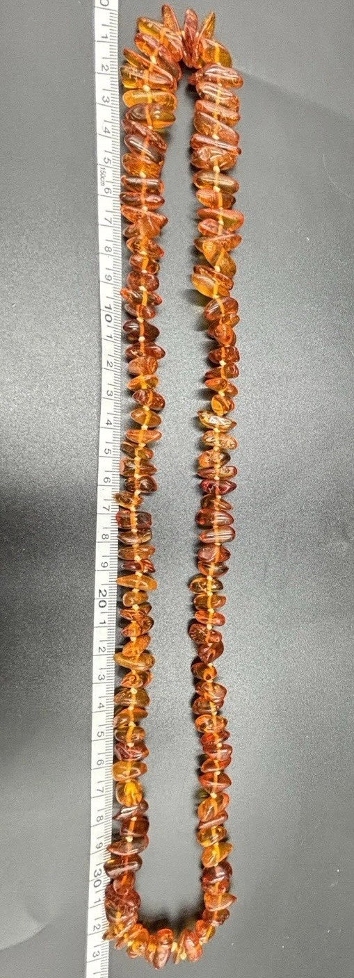 Genuine Baltic Amber Necklace Natural Cognac Nuggets 36g