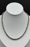 Vintage Oroton Rope Chain Necklace – Gold Silver Tone – 40cm Collar Style