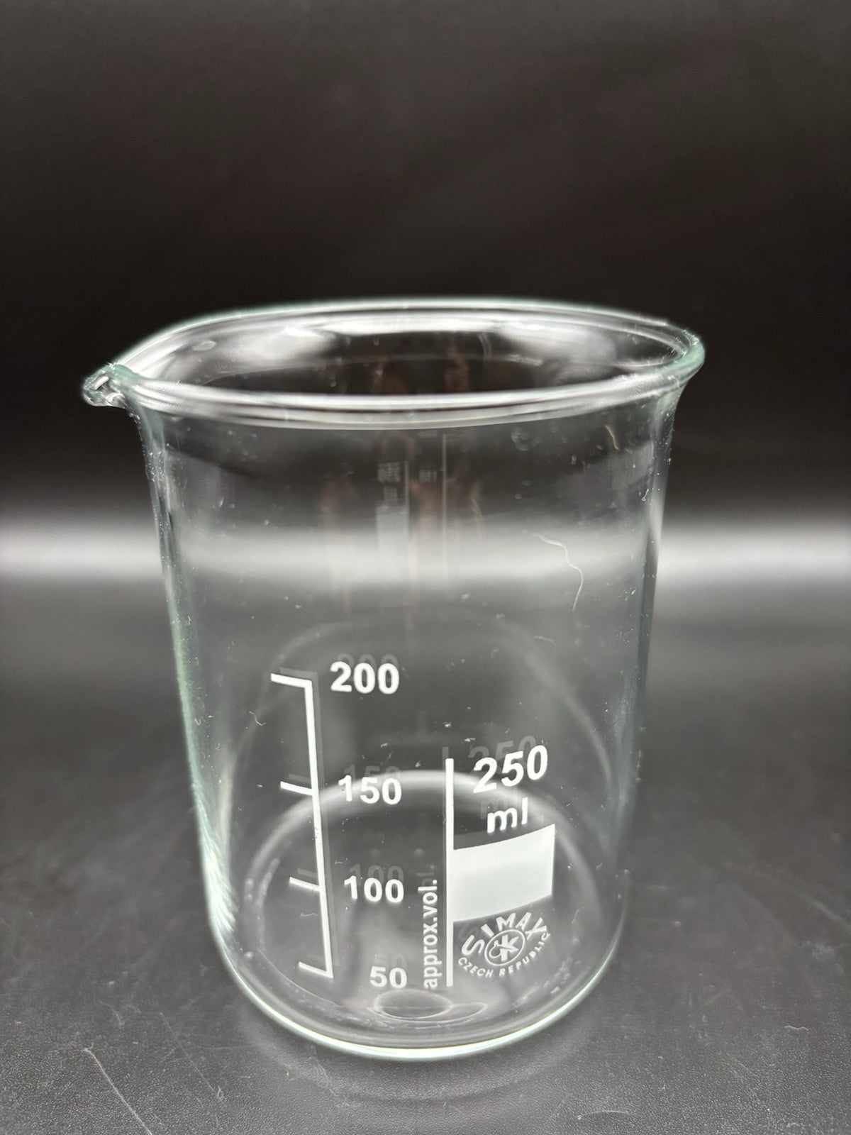 SIMAX 250ml Laboratory Glass Beaker Czech Republic Lab Measuring Jug