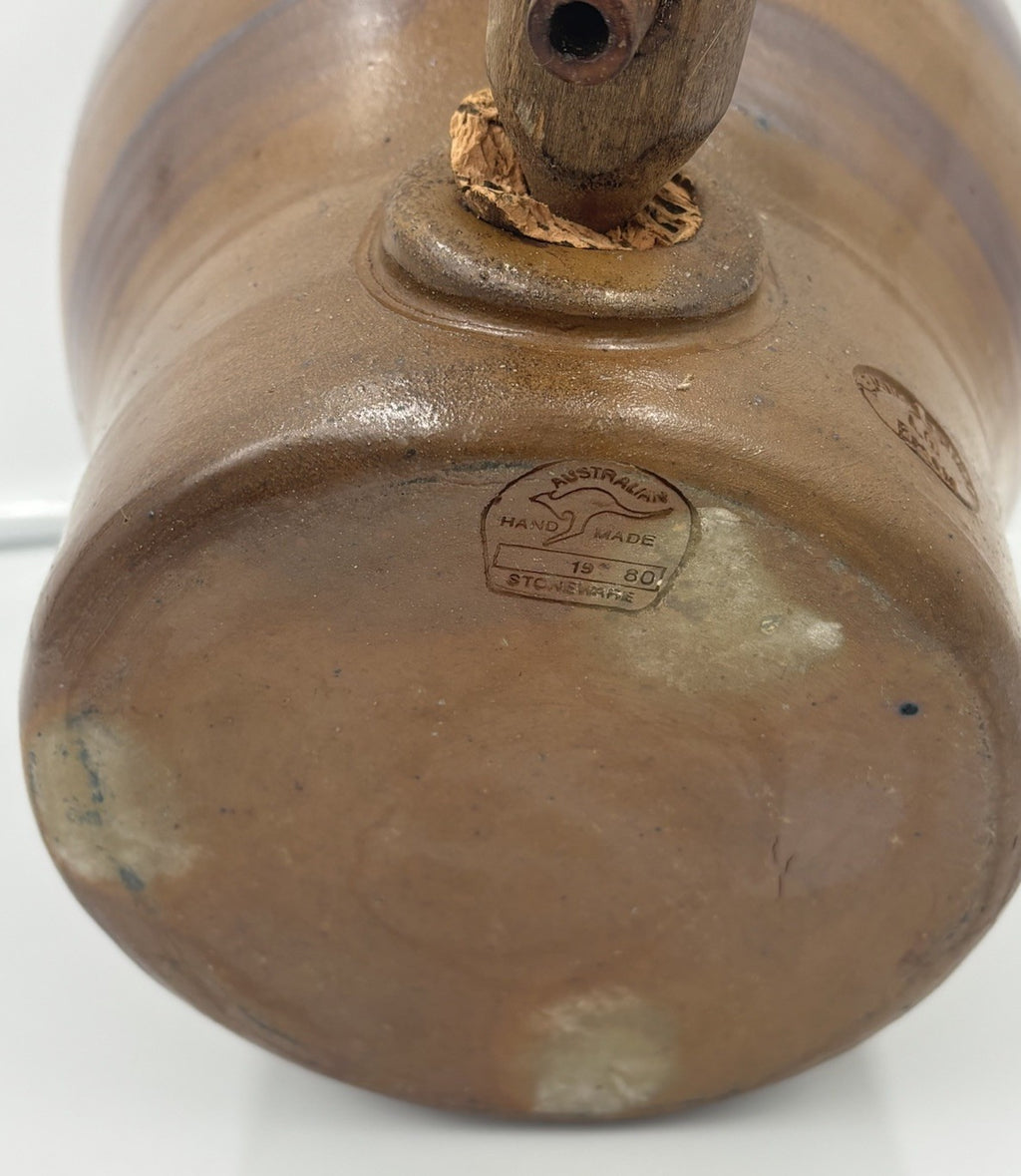 Bendigo Pottery Australian Stoneware Drink Dispenser Jug Tap Epsom 1980 34cm