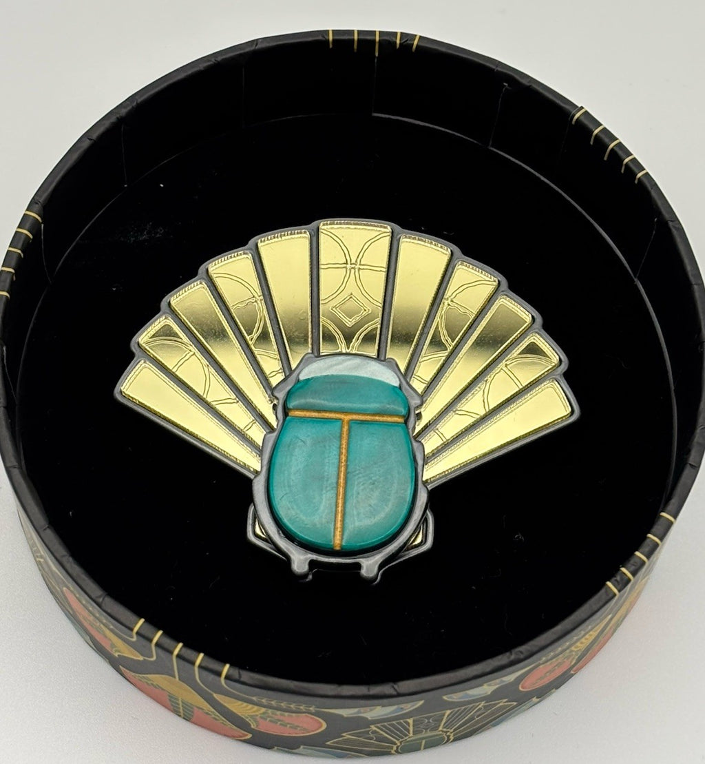 New in Box Erstwilder Brooch Egyptian Revival Scarab The Heart of Egypt 2020s