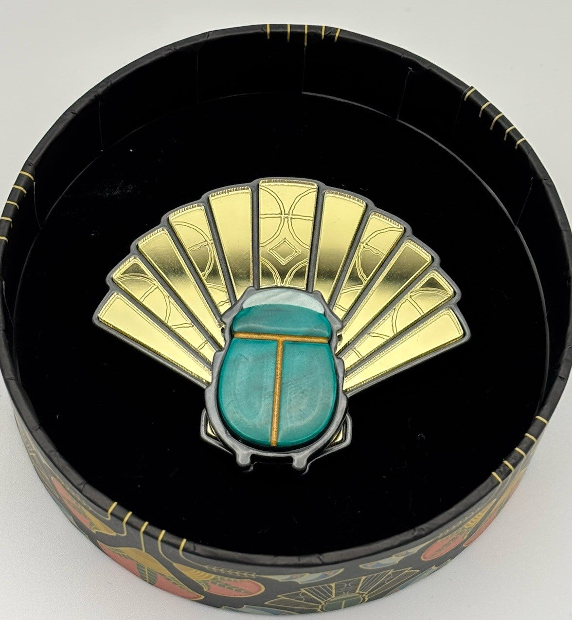 New in Box Erstwilder Brooch Egyptian Revival Scarab The Heart of Egypt 2020s