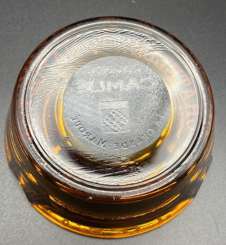 Vintage Camus Cognac Ashtray V.S.O.P Chateau Napoleon Amber Glass France