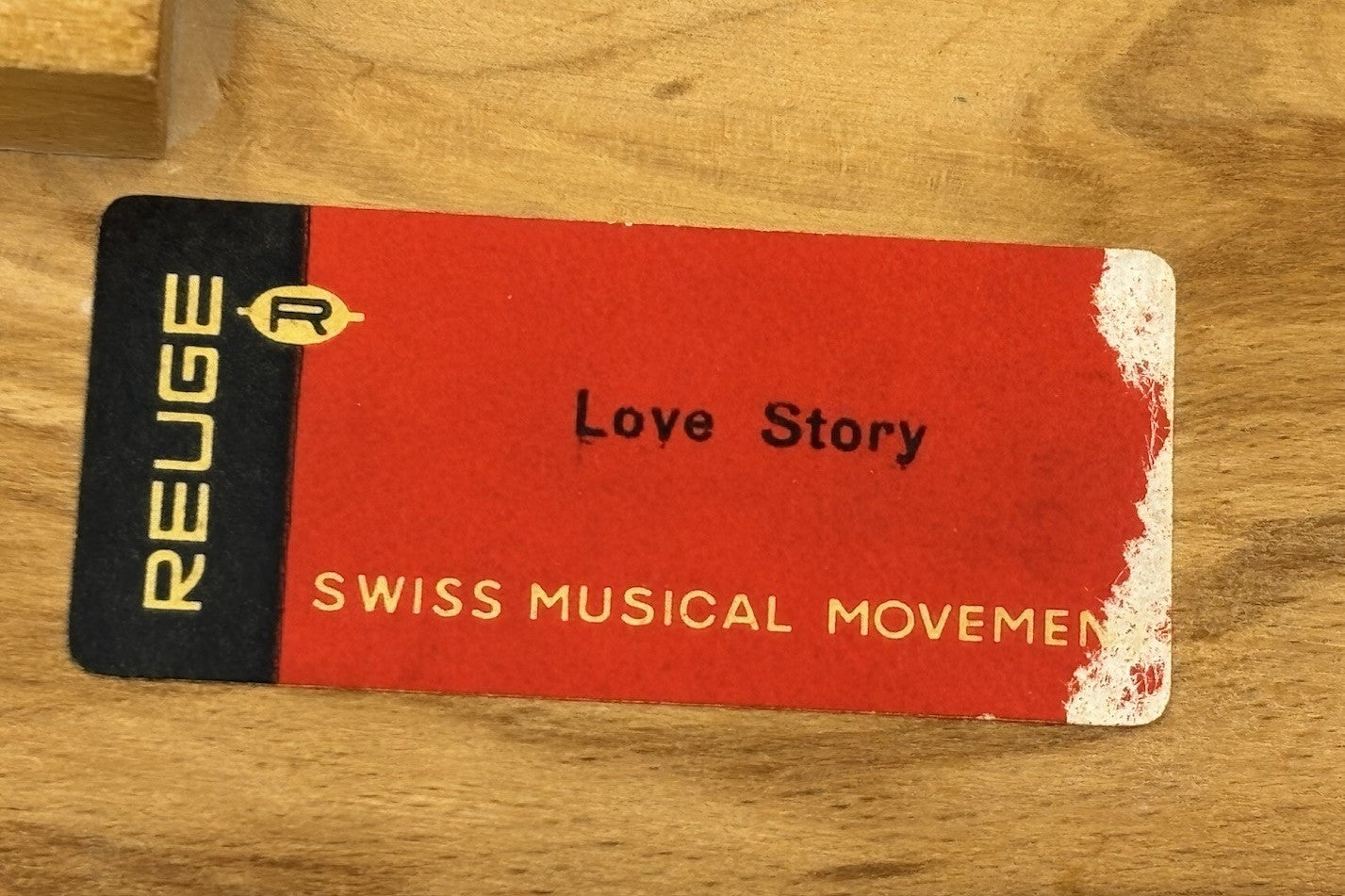 Vintage Swiss Reuge Love Story Music Jewellery Box. Signed Si.aniona.a. Wooden