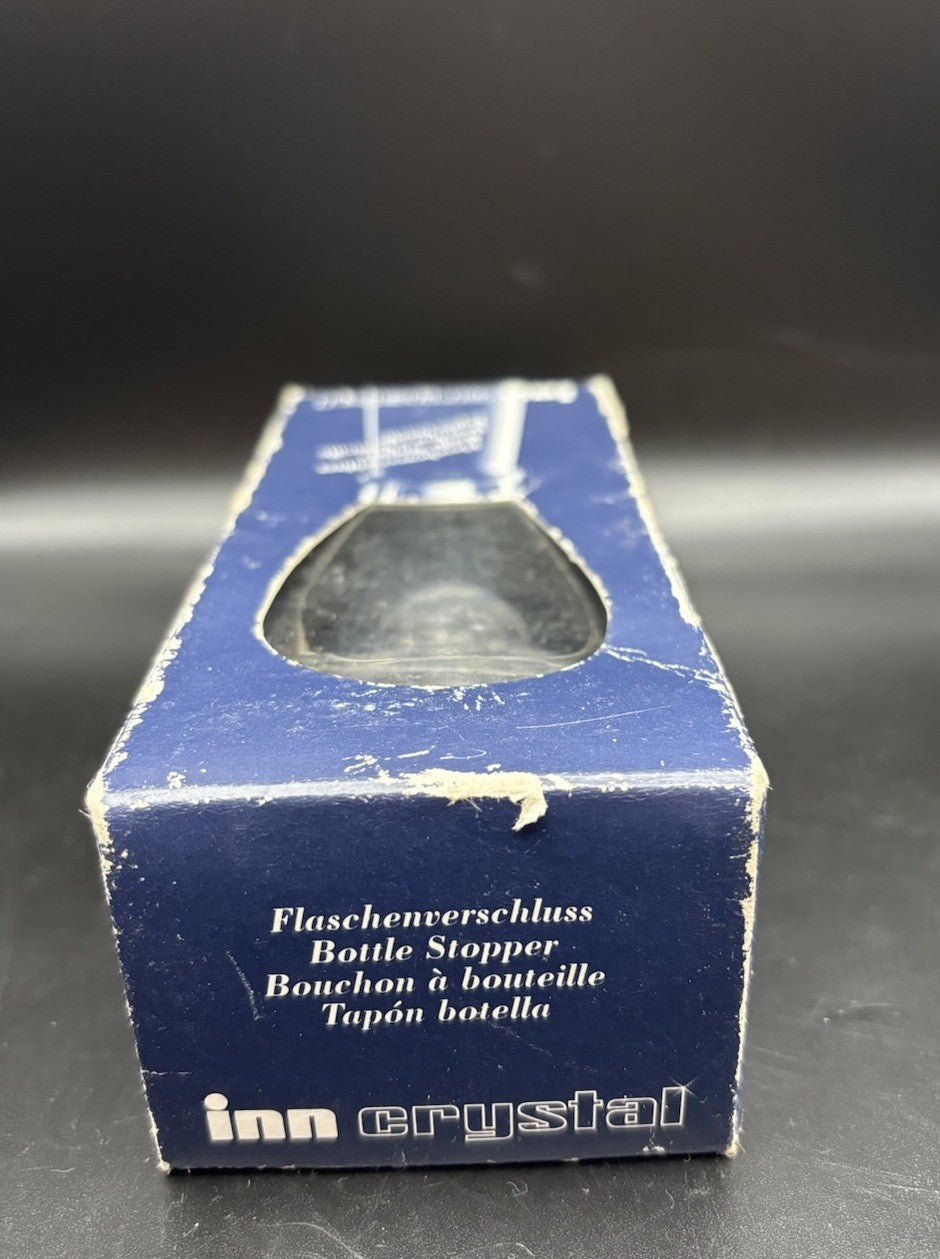 Vintage Inn Crystal 24% Lead Crystal Bottle Stopper Austria Boxed Barware