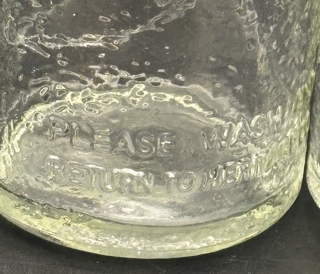 Vintage Style Glass Milk Bottles Derby Heritage Co Since 1810 Pair