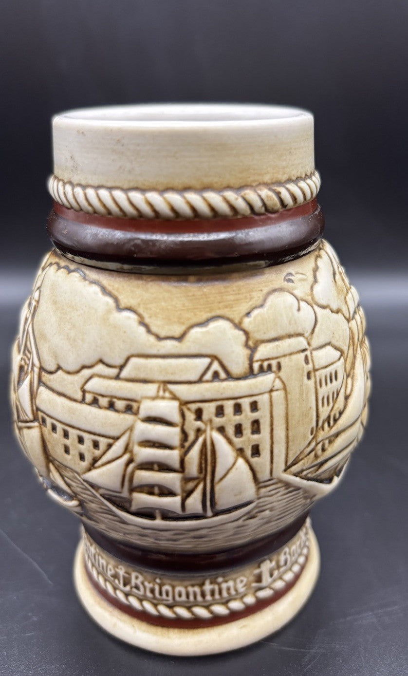 Vintage Avon Beer Stein 1982 Brazil Sailing Ship Tankard Collectible