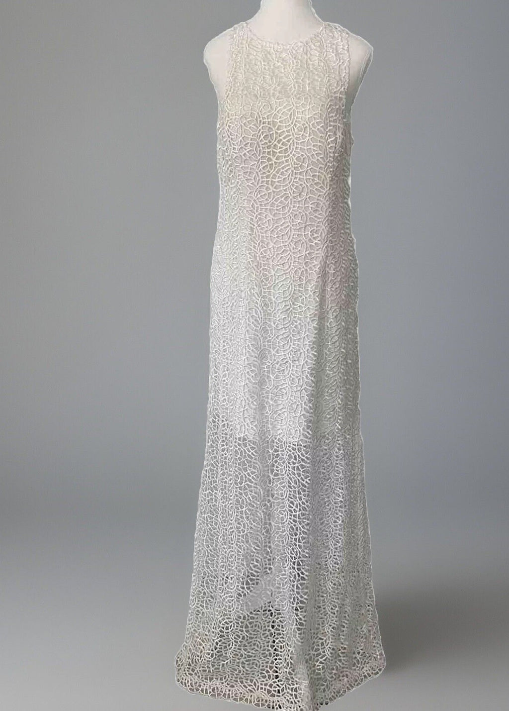 GEORGE White Stunning Valentina Lace Long Formal Dress Size 12 New!