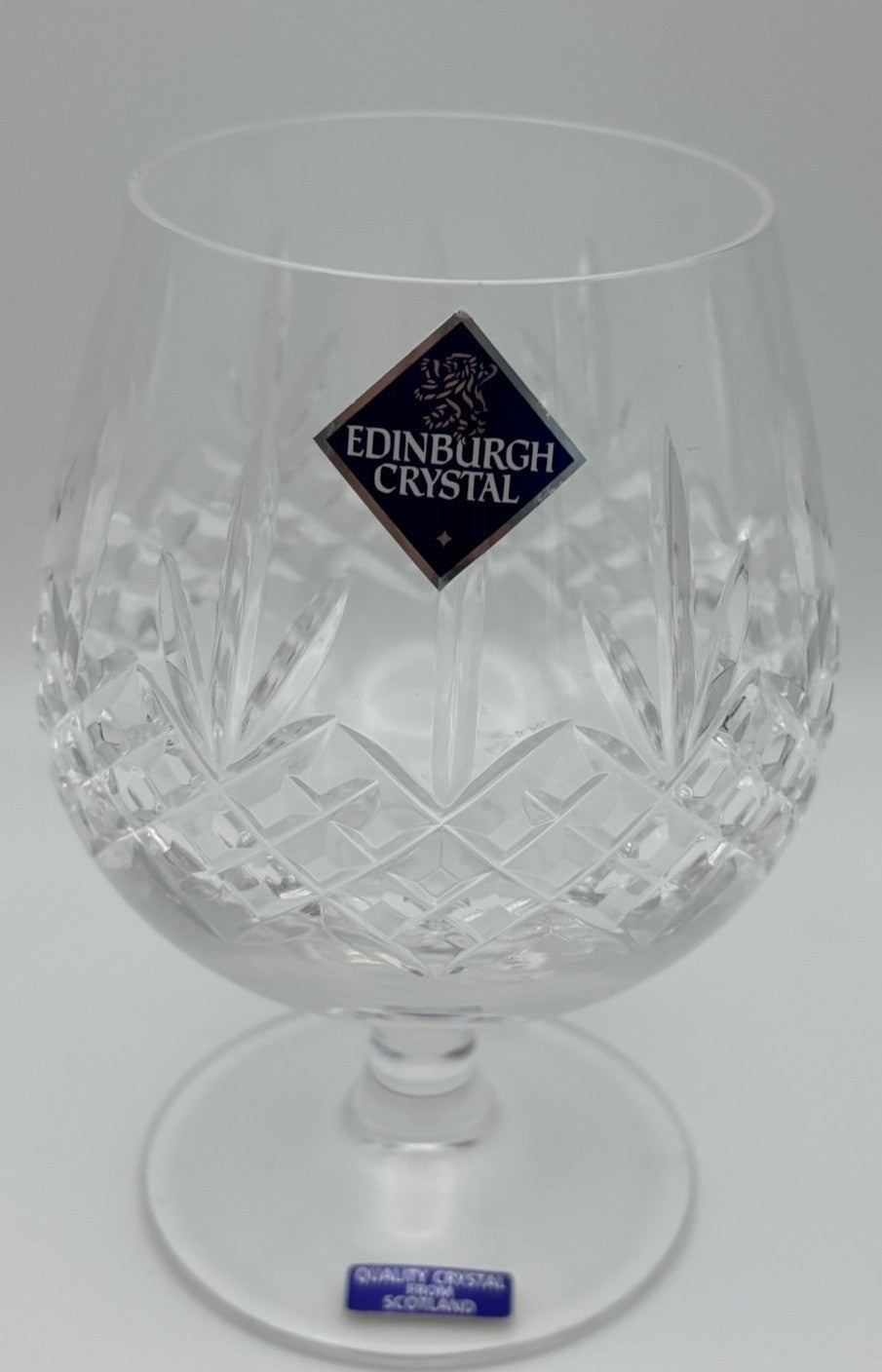 Edinburgh Crystal Cut Lead Brandy Balloon Glasses Set of 4 Scotland Vintage