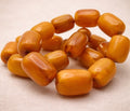 Vintage Butterscotch Bakelite Catalin Necklace 116g Art Deco Barrel Beads