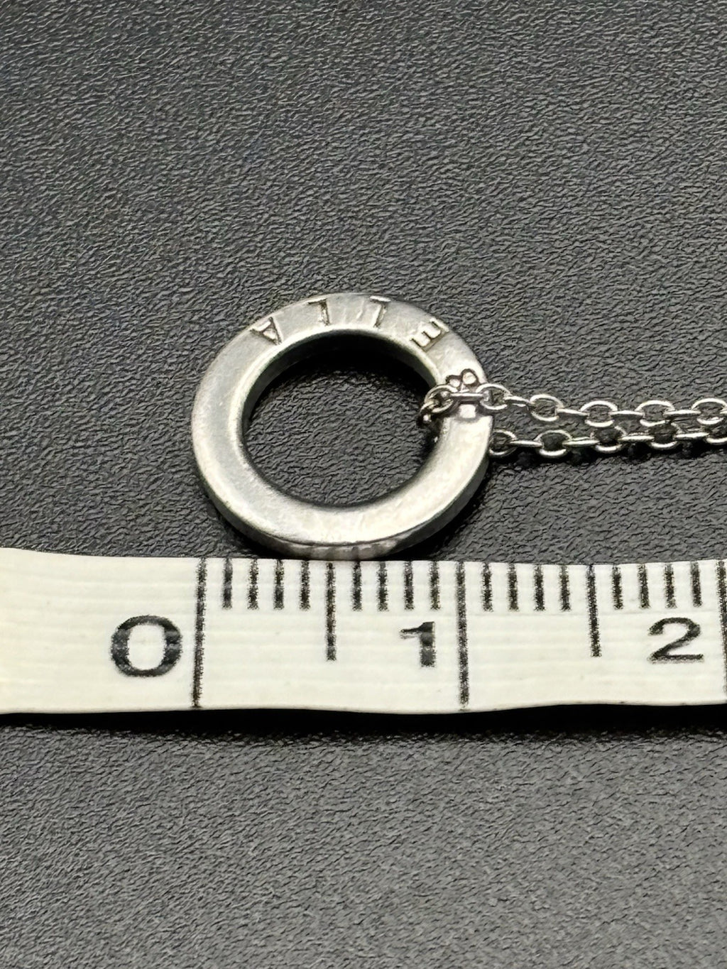Bella MYJS 925 Sterling Silver Circle Pendant Necklace Minimalist Ring