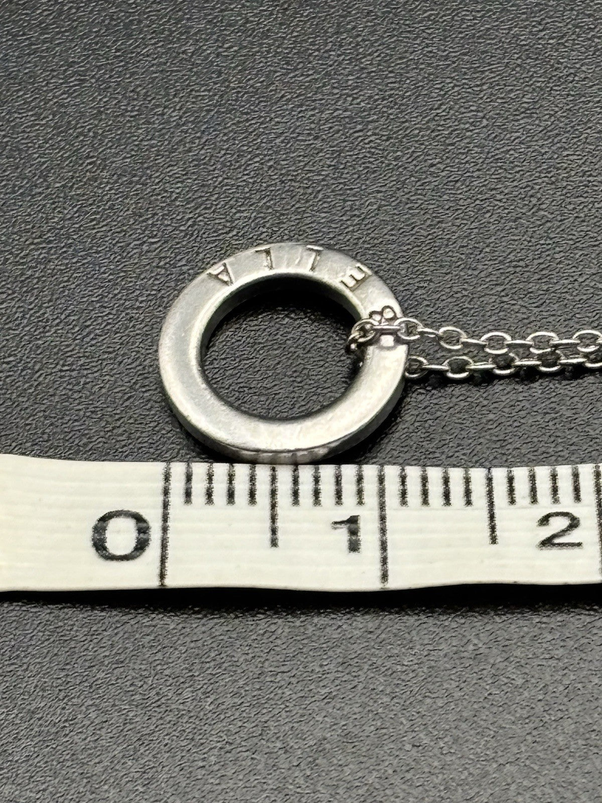 Bella MYJS 925 Sterling Silver Circle Pendant Necklace Minimalist Ring