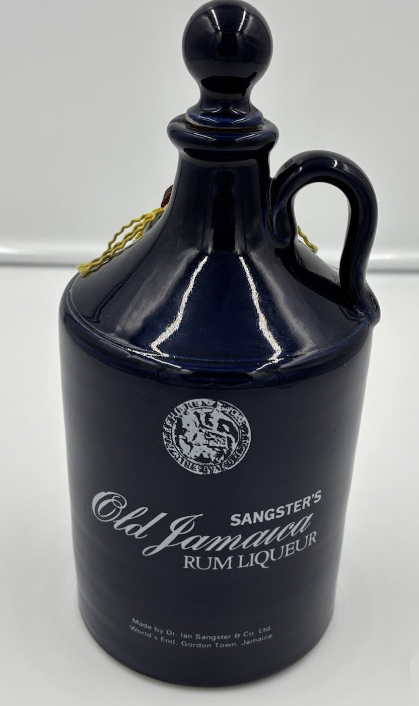 Empty Rare Sangster’s Jamaica Rum Decanter Vintage Ceramic Bottle