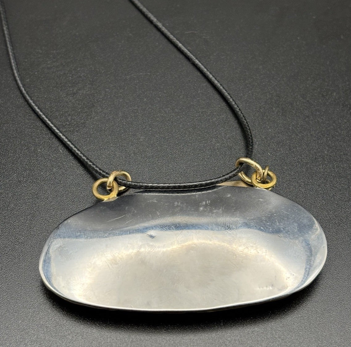Minkpink Oversized Blue Agate Slice Gold Frame Necklace