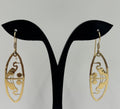 Vintage Wild Boyle Signed Earrings Gold Tone Dangle Bird Design Jewelry