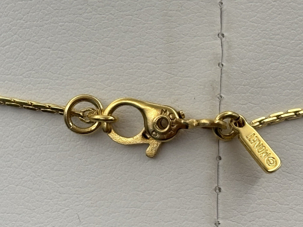 Vintage Jewelry Crown Trifari Heart Pendant Necklace Gold Metal