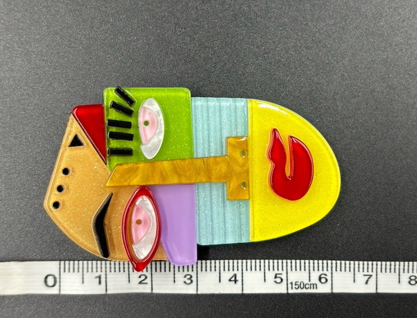Unique Pablo Picasso's Art Inspired Pin Brooch.