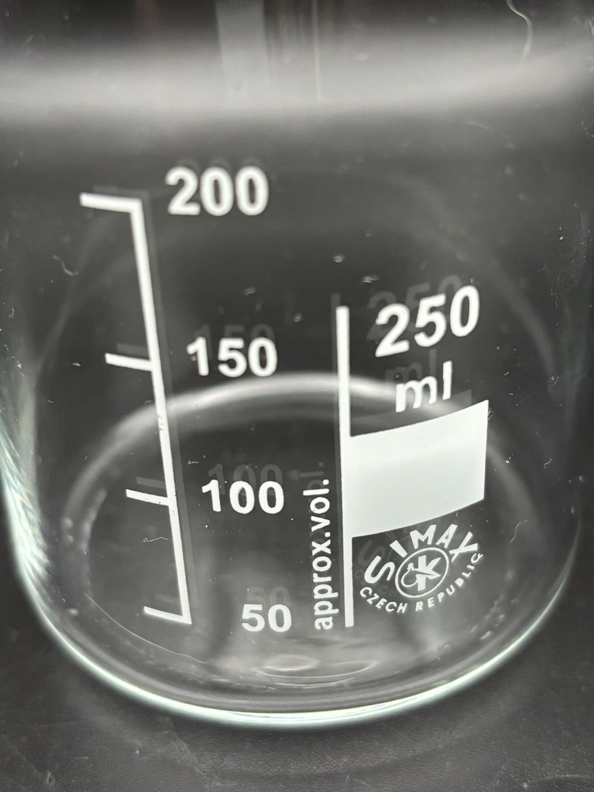 SIMAX 250ml Laboratory Glass Beaker Czech Republic Lab Measuring Jug