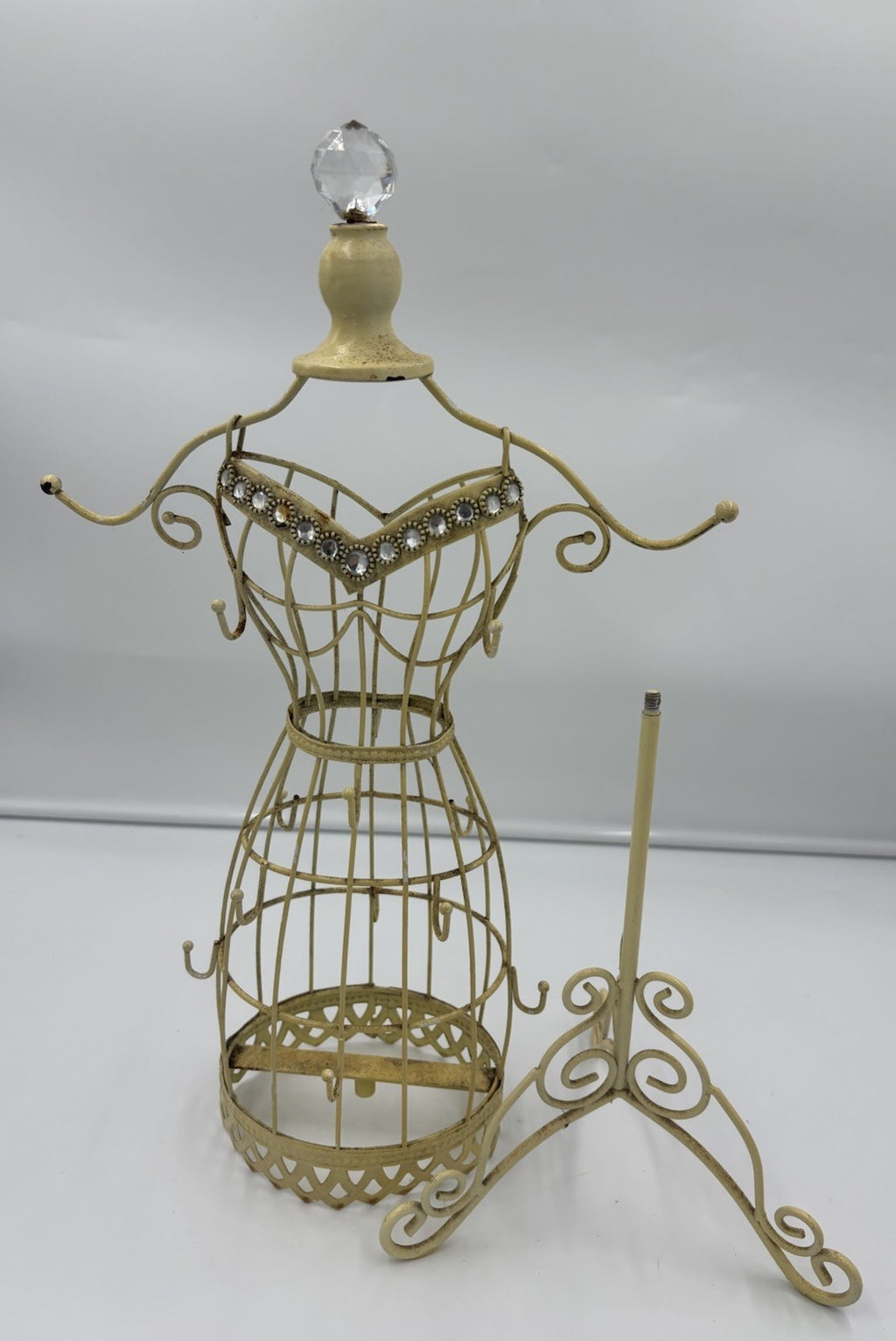 Large 61cm Metal Dress Form Jewellery Stand Shabby Chic Mannequin Display