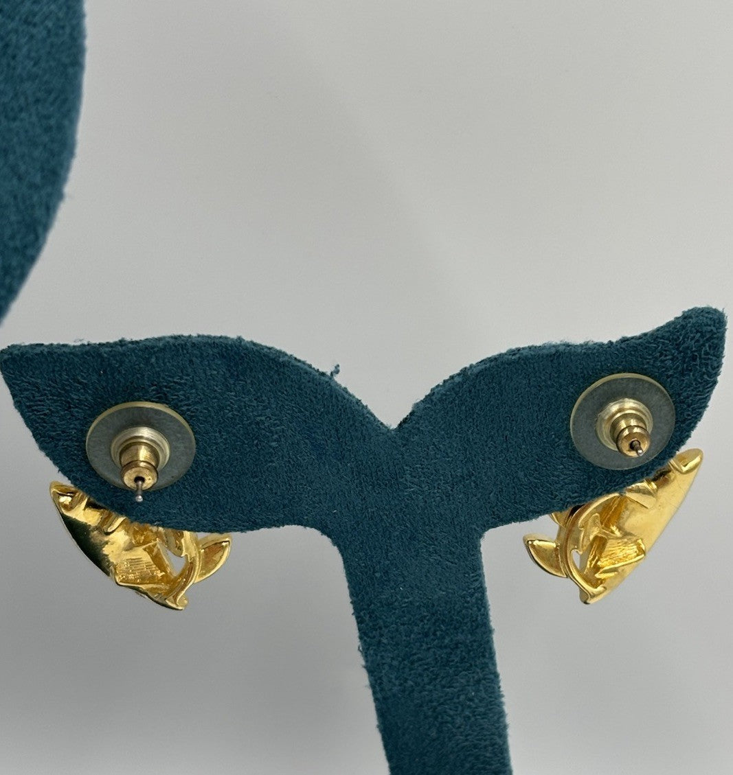 Vintage Gold-Tone Leaf Jewelry Set – Necklace, Bracelet & Earrings