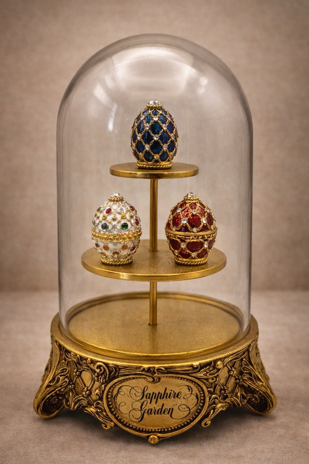 Fabergé Sapphire Garden Display Dome Stand Franklin Limited Edition’