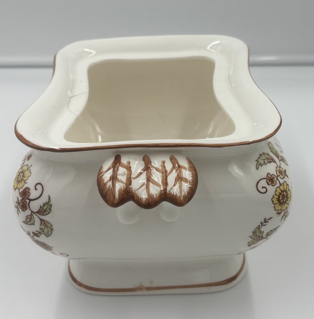 Vintage Soup Tureen Set Floral Transferware Lid Tray Ladle Ceramic