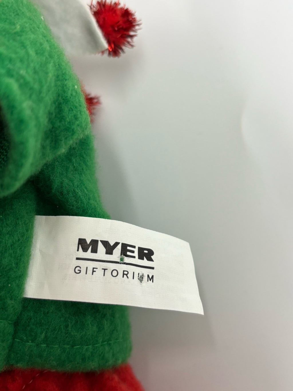 Myer Giftorium 56cm Christmas Elf Plush Shelf Sitter.