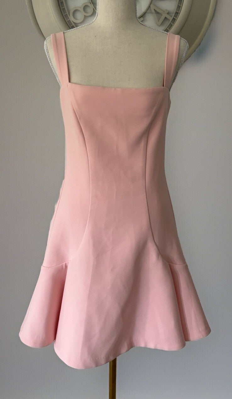 By Johnny Pink Fit & Flare Mini Dress Size 10 Women’s Designer Cocktail Party