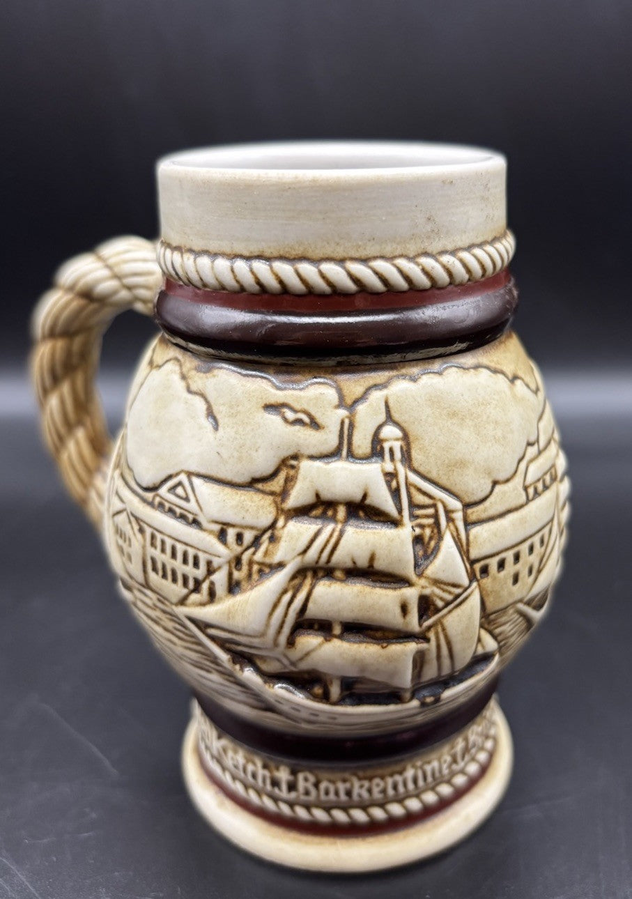 Vintage Avon Beer Stein 1982 Brazil Sailing Ship Tankard Collectible
