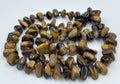 Vintage Tiger Eye Nugget Necklace Hand Knotted Natural Gemstone
