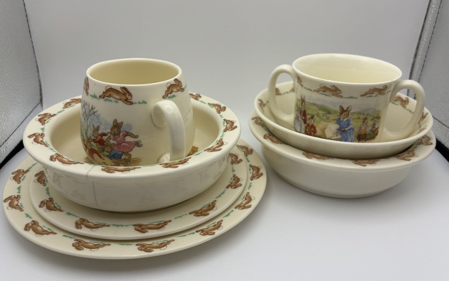 Royal Doulton Bunnykins 7pc Set – Fine Bone China – England – Mixed Dates