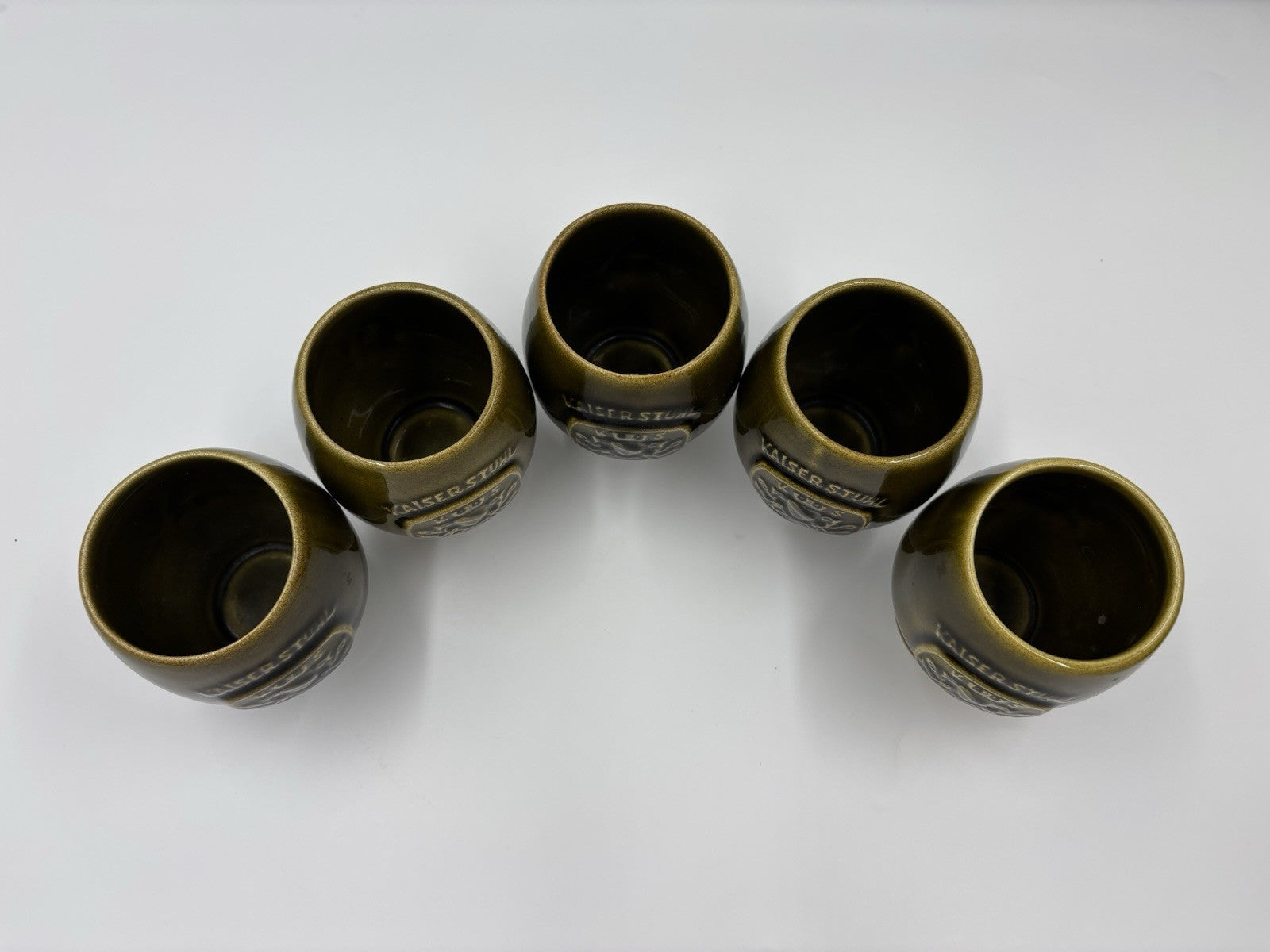 Vintage Kaiser Stuhl Wines 6pc Stoneware Set Carafe 5 Goblets Barossa Australia