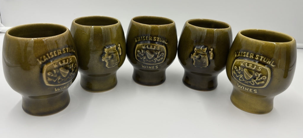 Vintage Kaiser Stuhl Wines 6pc Stoneware Set Carafe 5 Goblets Barossa Australia