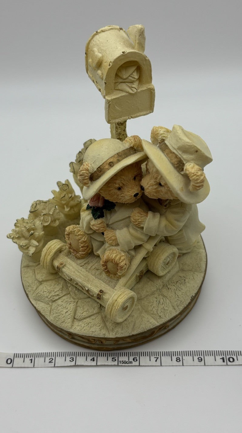 Vintage Avon Beary Bear Collection "Beary Wedding Day" 1998 Figurines*