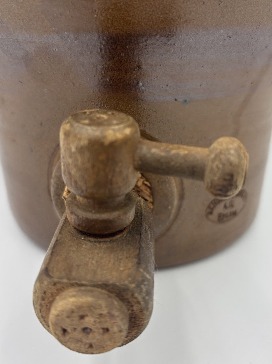 Bendigo Pottery Australian Stoneware Drink Dispenser Jug Tap Epsom 1980 34cm
