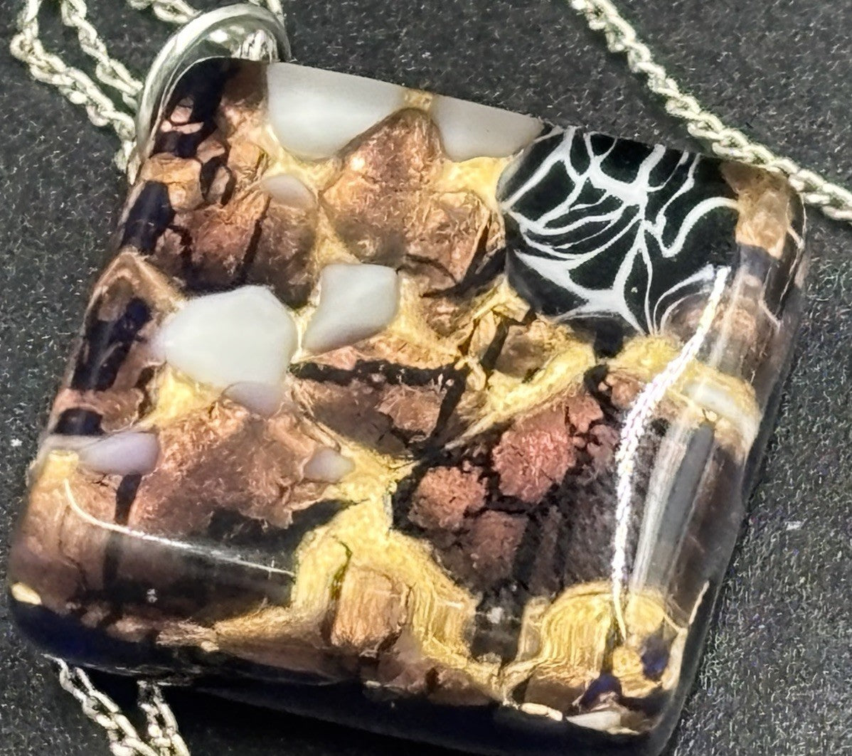 Vetro Murano art glass made in Italy Pendant Earrings Incl 925 Necklace