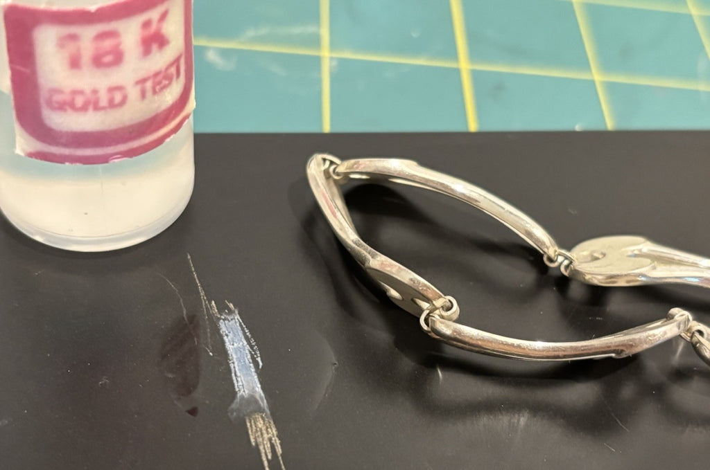 Vintage ROM 925 Sterling Silver Modernist Link Bracelet Mexico 19.5cm