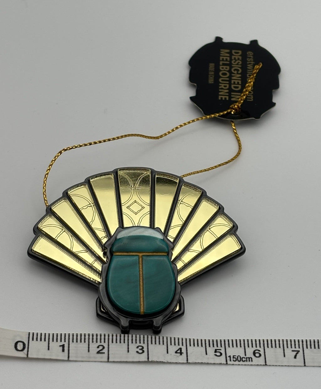 New in Box Erstwilder Brooch Egyptian Revival Scarab The Heart of Egypt 2020s