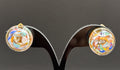 Vintage Murano Glass Clip On Earrings Blown Art Glass
