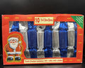 Christmas Crackers Bon Bons Set Of 10 Blue Silver Foil Santa Gift Box