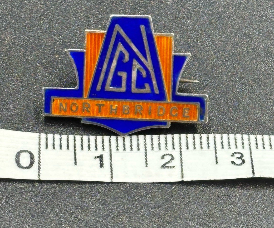 Angus & Coote 1939 Sterling Silver Enamel Badge Rare Collectible Pin