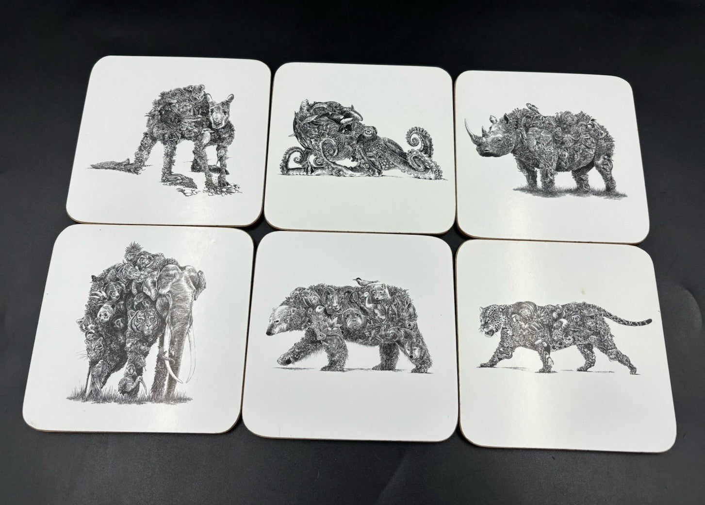 Maxwell & Williams Marini Ferlazzo Animal Earth Coasters Set 6 Boxed