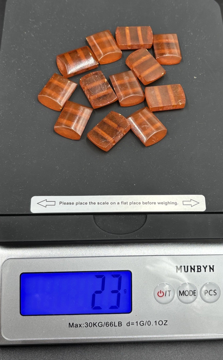 Vintage Bakelite Loose Beads Butterscotch Amber Tested Chunky Retro Beads