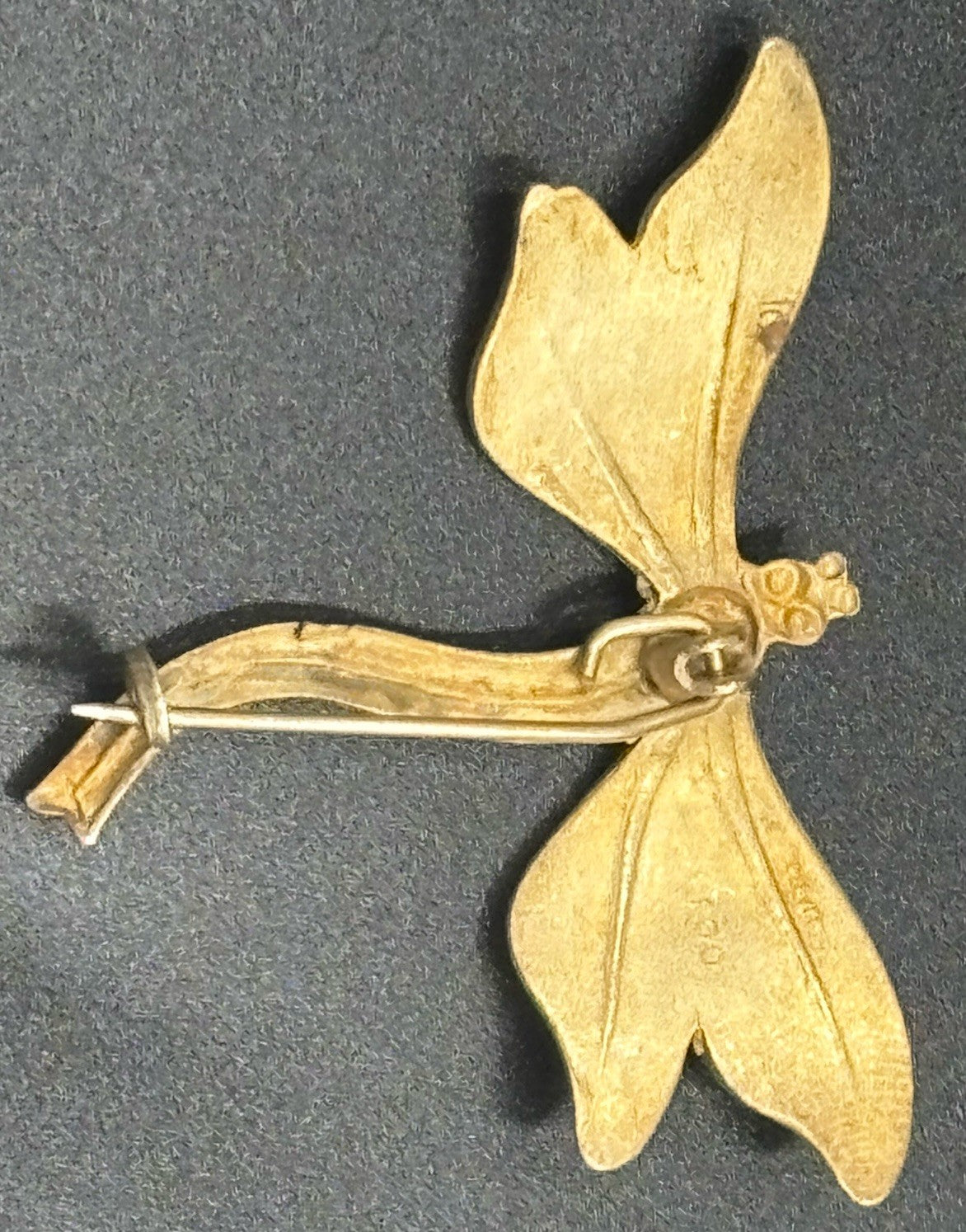 Antique Silver Plique A Jour Enamel Dragonfly Brooch Pin